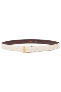 Dana Belt in Ivory with Gold Buckle
