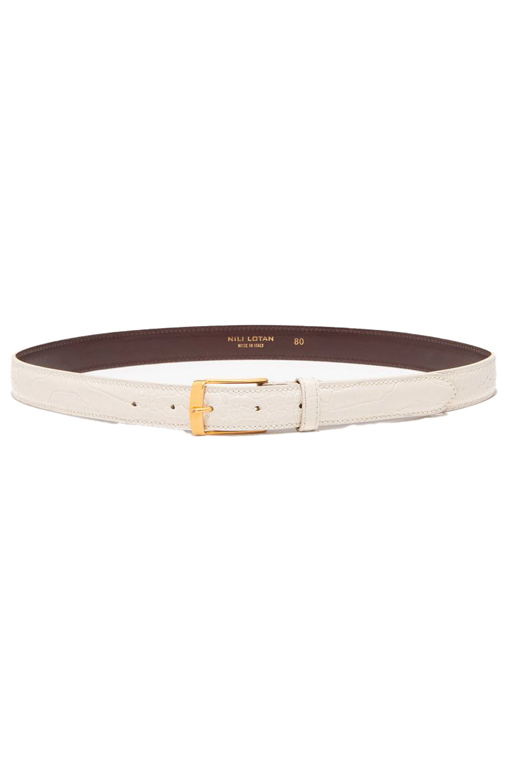 Dana Belt in Ivory with Gold Buckle