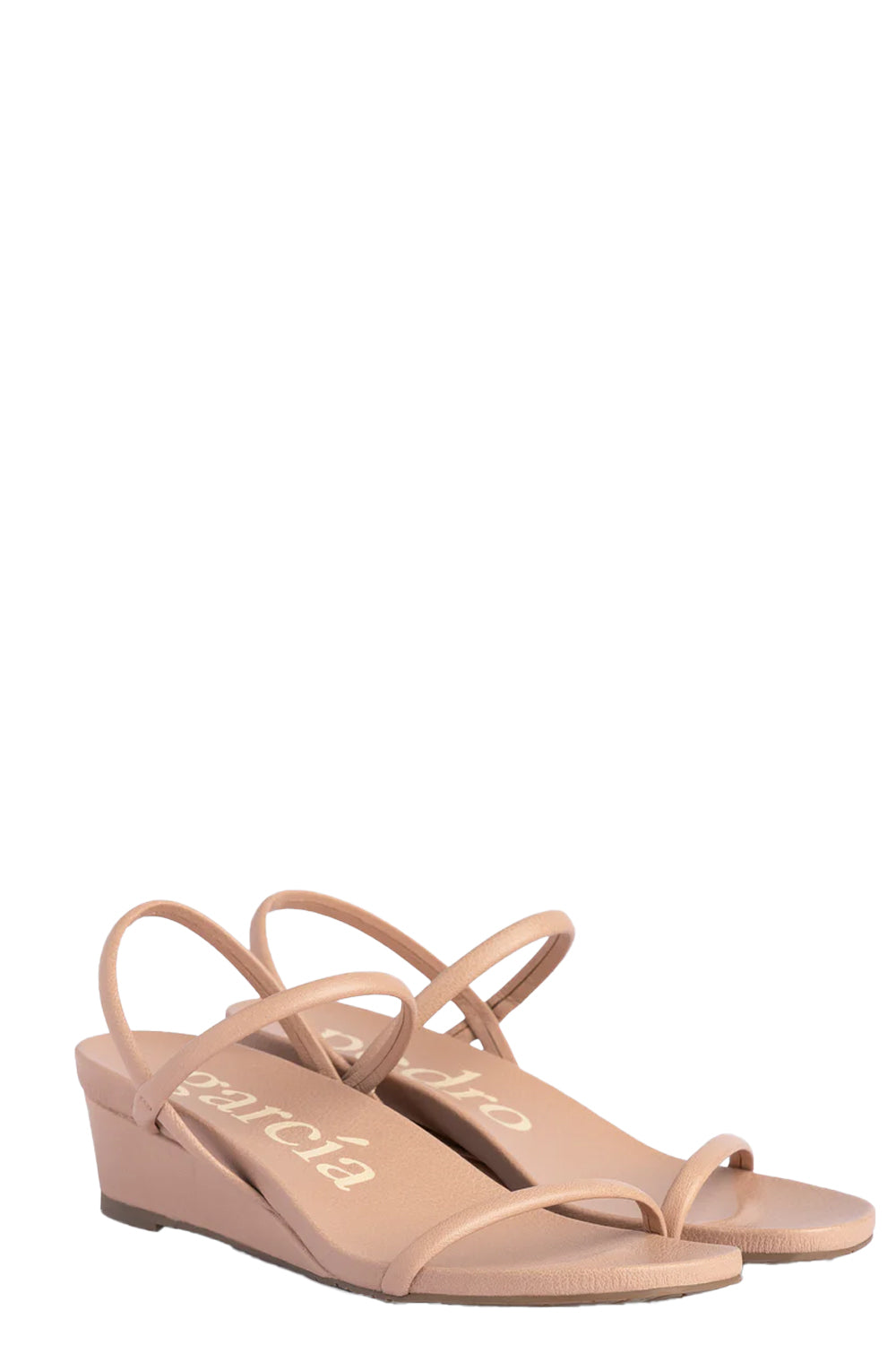 Wikta Demi Wedge Sandal in Buff Caprine