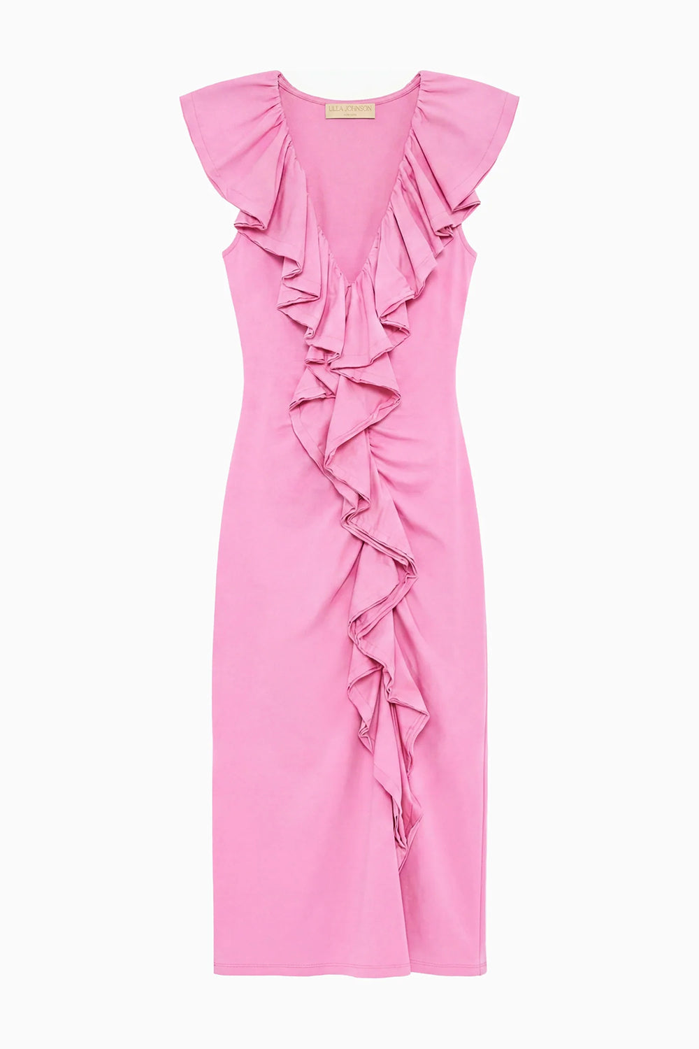 Chiara Cotton Ruffle Dress in Petunia