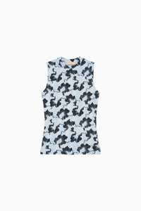 Ines Jersey Top in Ciel