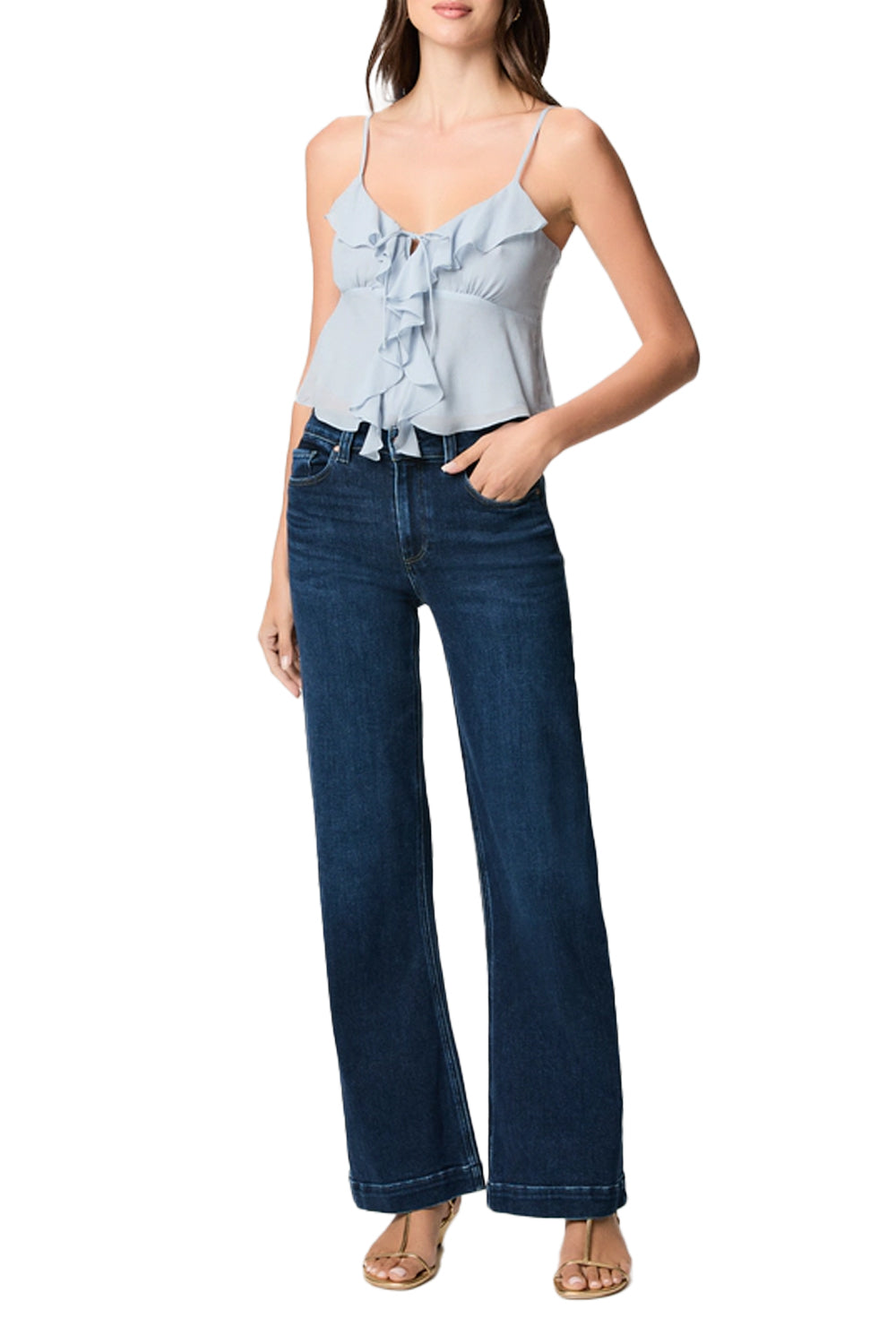 Leenah 32” Wide Leg Jean in Basilica