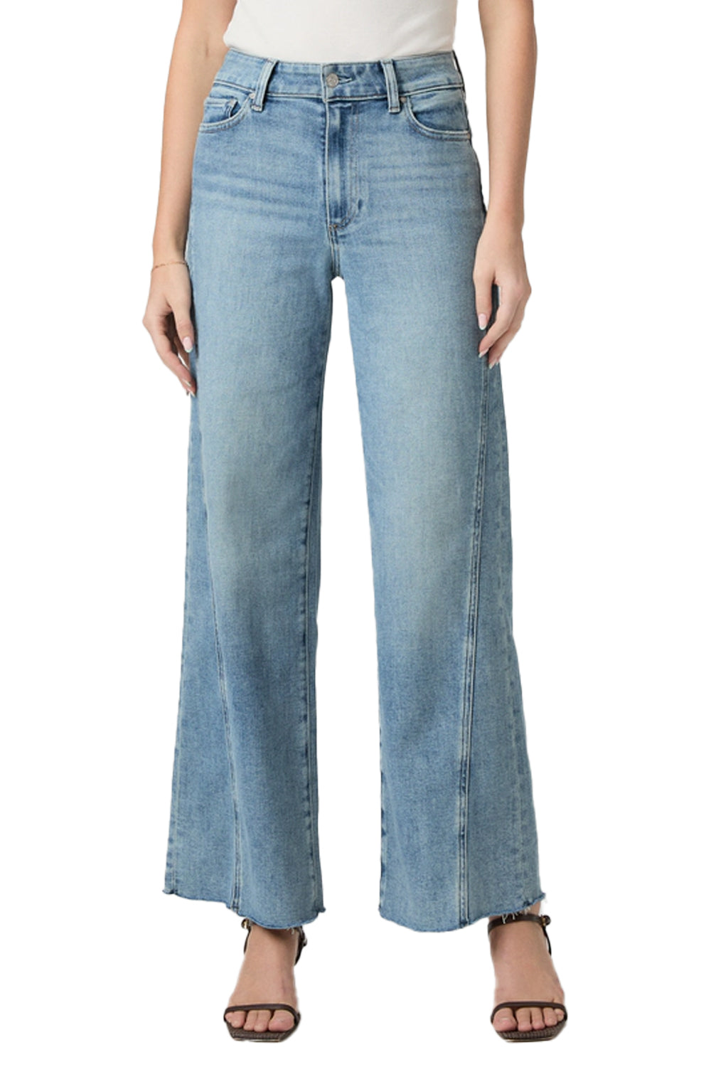 Anessa with Twisted Outseam Panel Raw Hem in Explorer