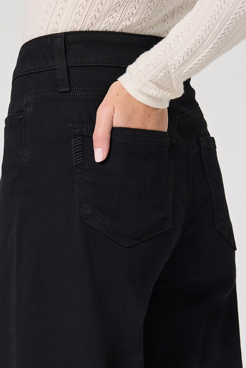 Anessa 31" Wide Leg Jean in Black Shadow