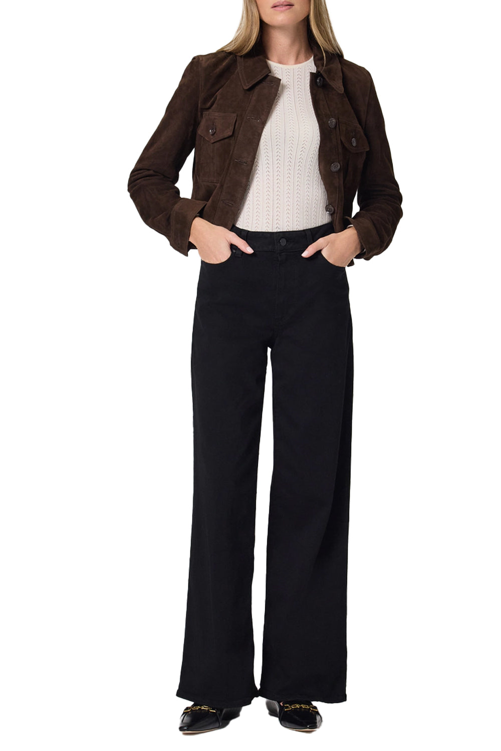 Anessa 31" Wide Leg Jean in Black Shadow