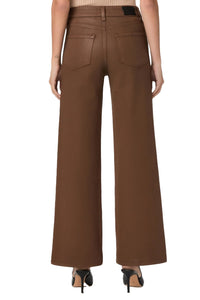 Anessa 31" Wide Leg Jean in Cognac Luxe Coating