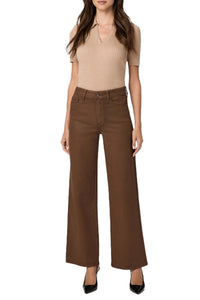 Anessa 31" Wide Leg Jean in Cognac Luxe Coating
