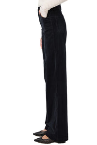 Anessa 31" Wide Leg Pant in Navy Corduroy