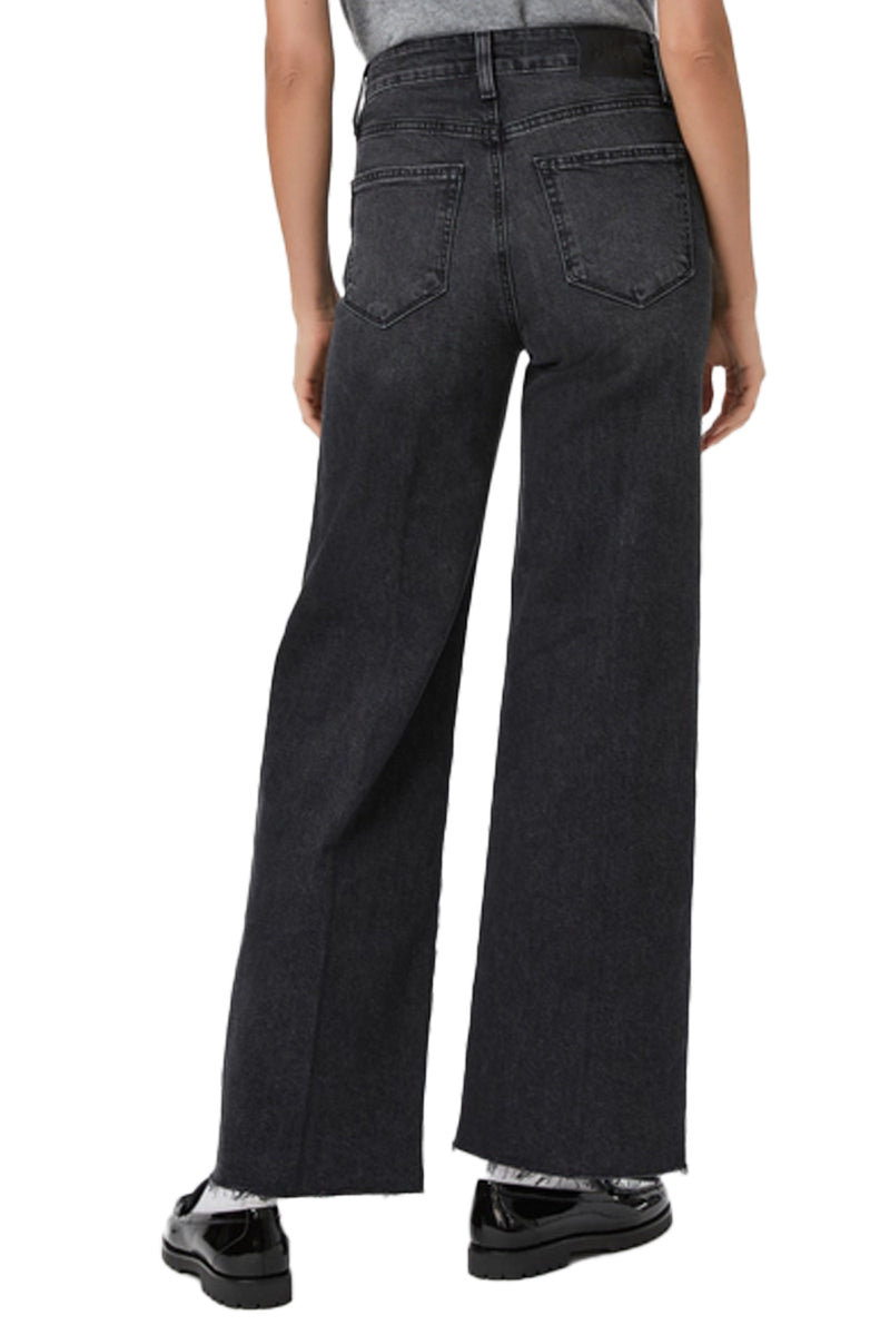 Anessa 31" Wide Leg Jean in Viper Black Distressed