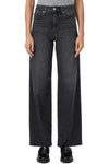 Anessa 31" Wide Leg Jean in Viper Black Distressed