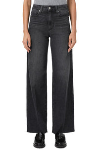 Anessa 31" Wide Leg Jean in Viper Black Distressed