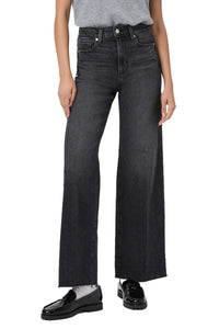 Anessa 31" Wide Leg Jean in Viper Black Distressed