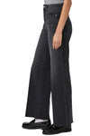 Anessa 31" Wide Leg Jean in Viper Black Distressed
