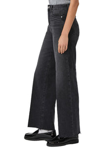 Anessa 31" Wide Leg Jean in Viper Black Distressed