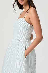 Natalee Dress in Surf White