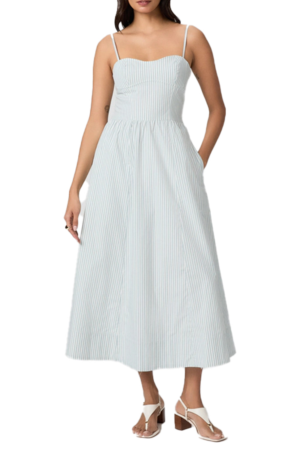 Natalee Dress in Surf White