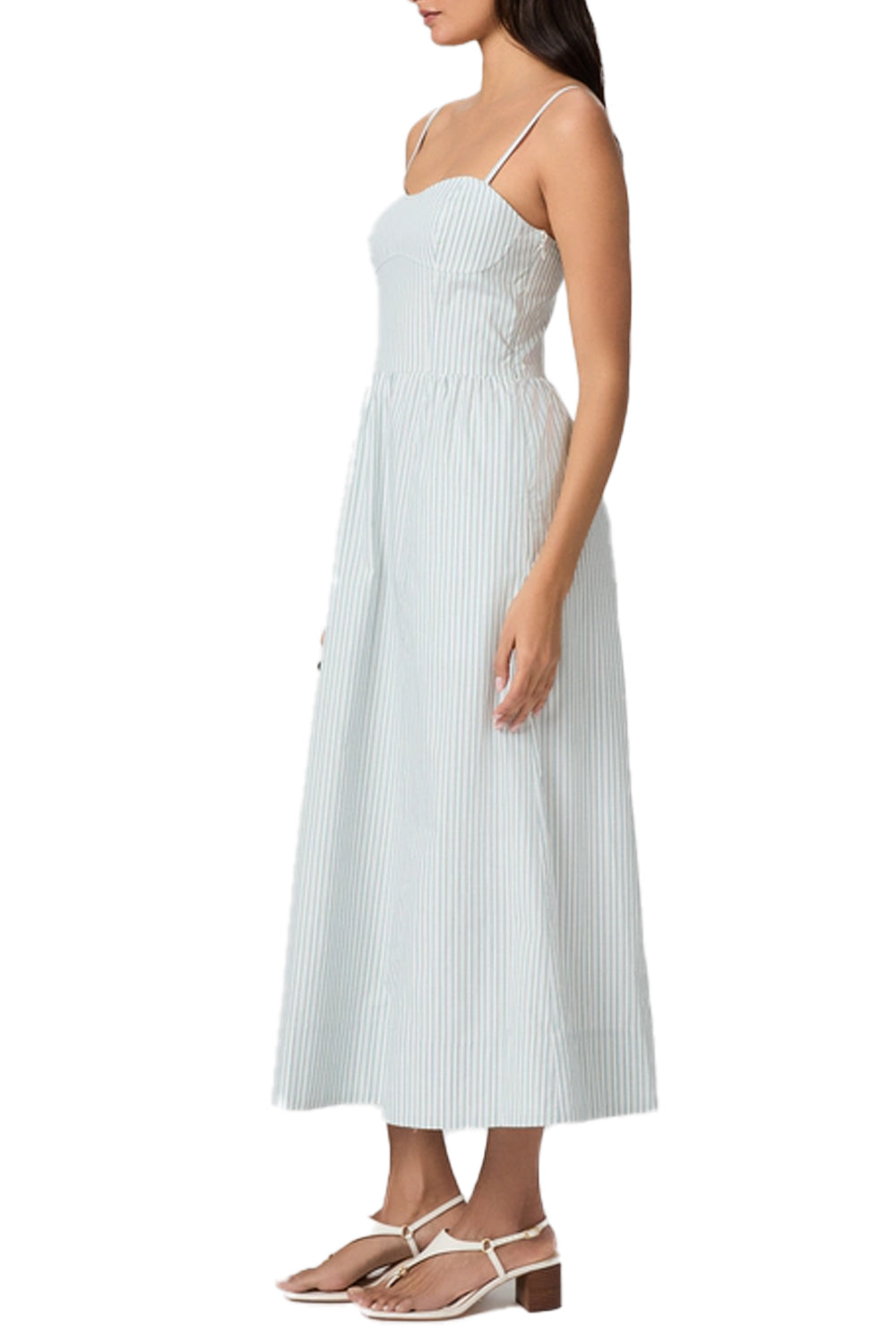 Natalee Dress in Surf White