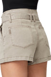 Aneesa Short in Vintage Moss Taupe