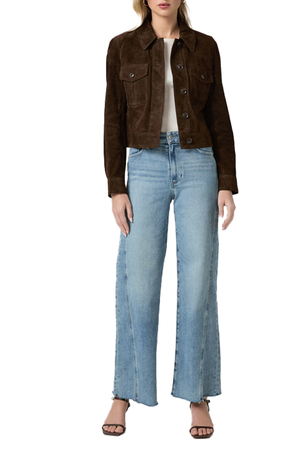 Anessa with Twisted Outseam Panel Raw Hem in Explorer