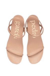 Wikta Demi Wedge Sandal in Buff Caprine