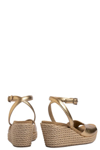 Afra Sweetheart Maritime Wedge in Gold Cervo