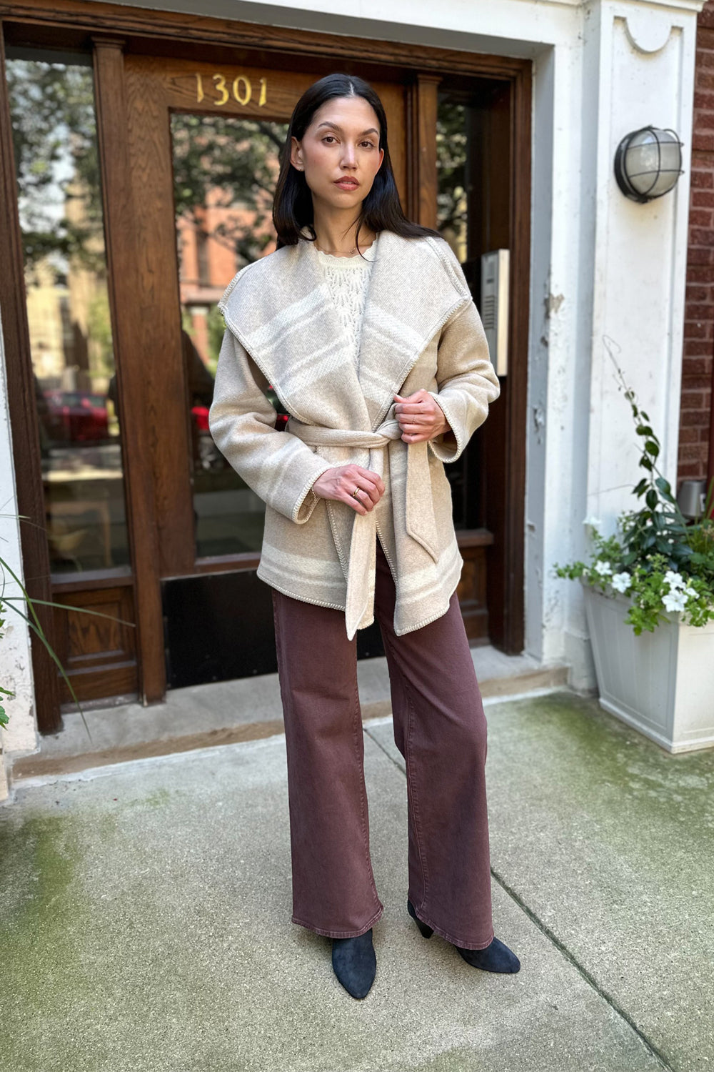 Anessa 31” Wide Leg Jean in Vintage Wild Mulberry