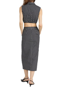 The Polka Dot Top in Black Multi