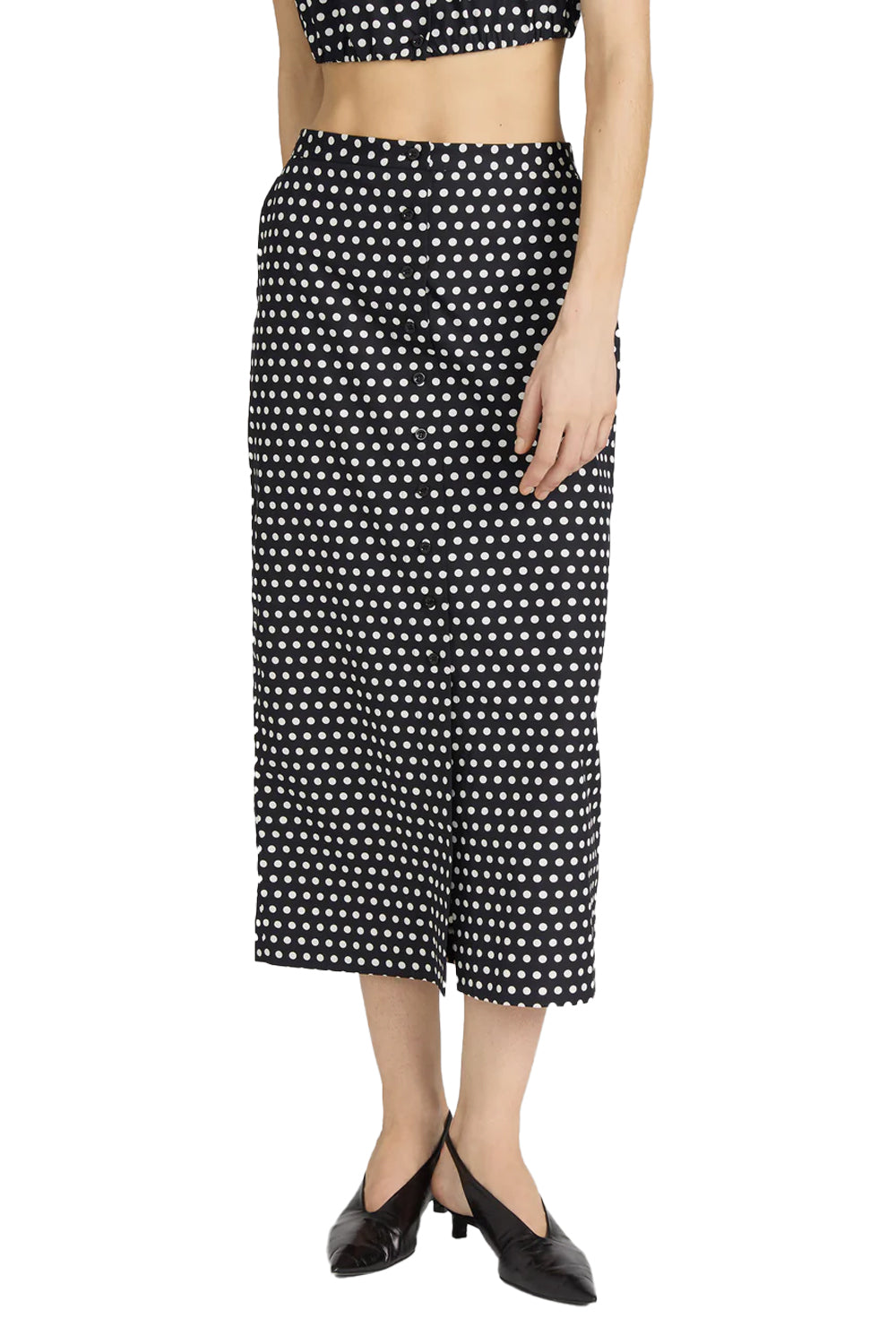 The Polka Dot Skirt in Black Multi