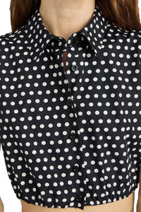The Polka Dot Top in Black Multi