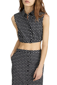 The Polka Dot Top in Black Multi