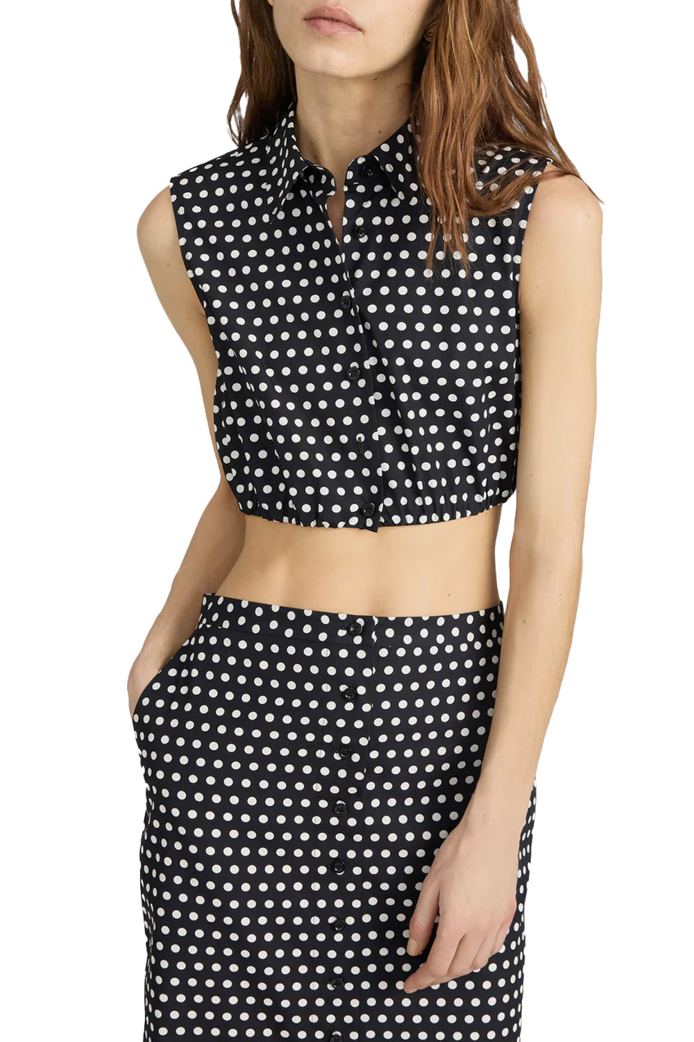 The Polka Dot Top in Black Multi