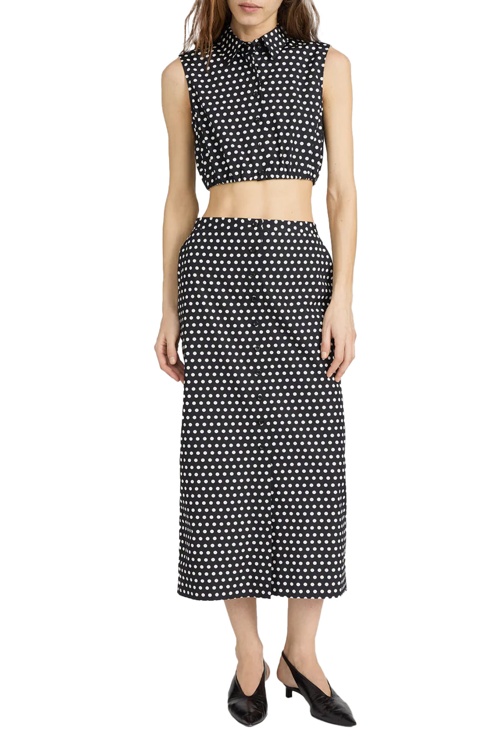 The Polka Dot Top in Black Multi