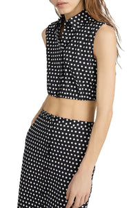 The Polka Dot Top in Black Multi