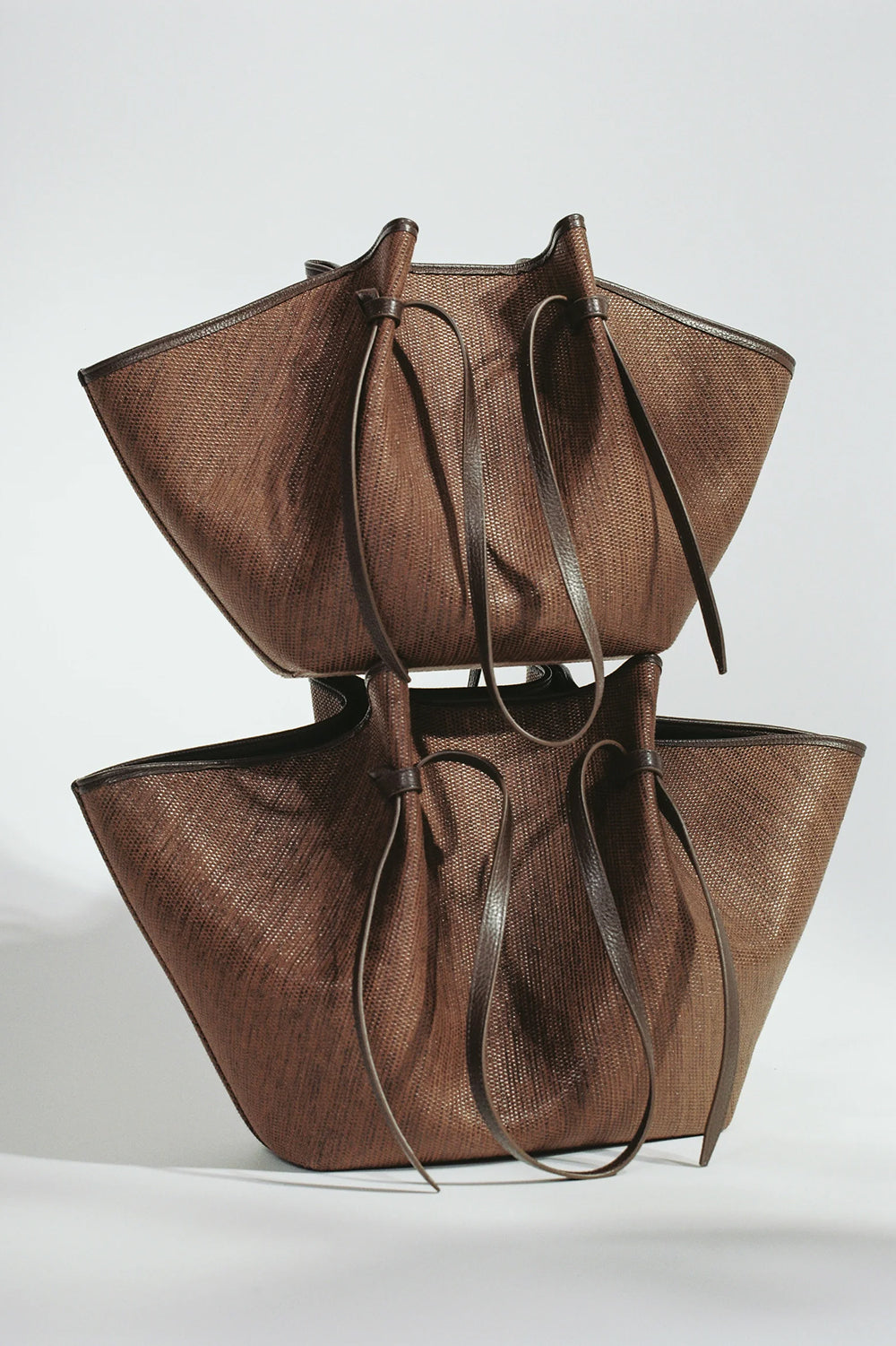 Large Mochi in Fudge Woven Raffia