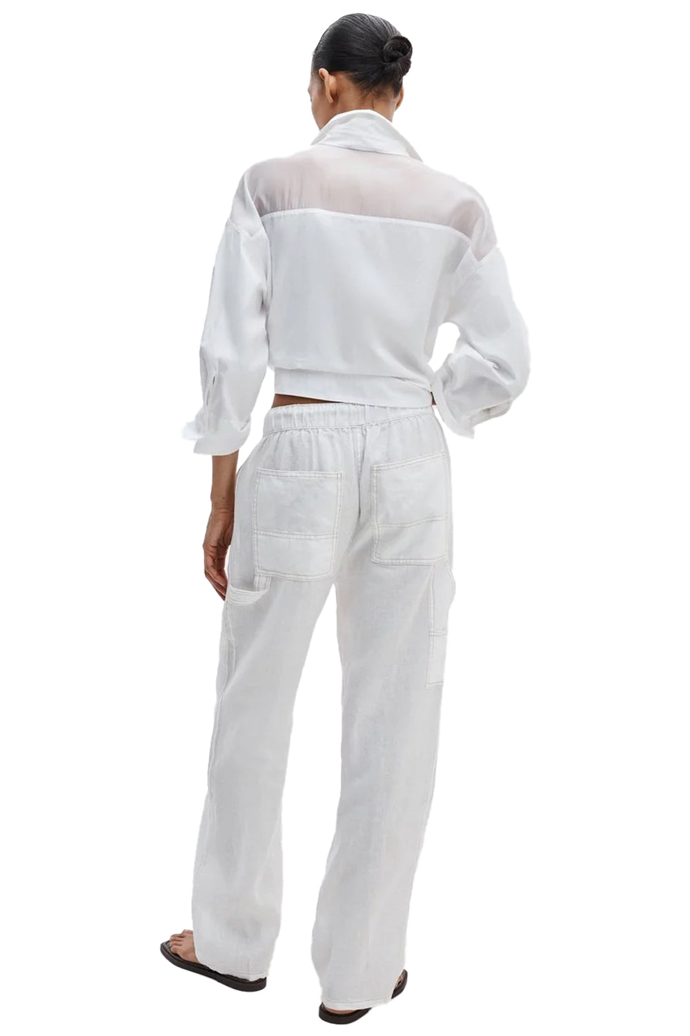 Atlas Linen Pant in White