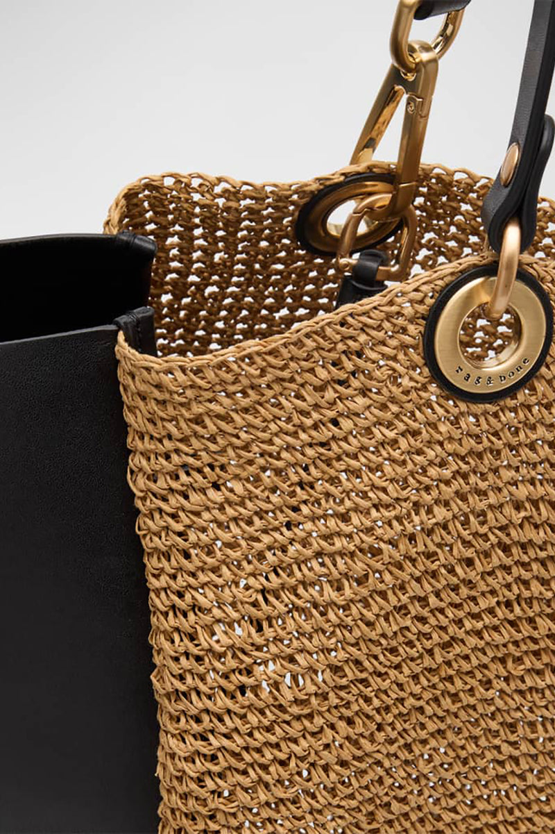 Revival Summer City Tote in Natural Black