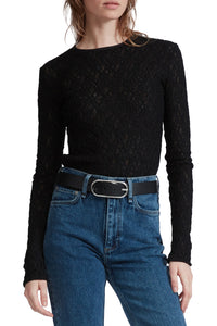 Ellie Lace Top in Black