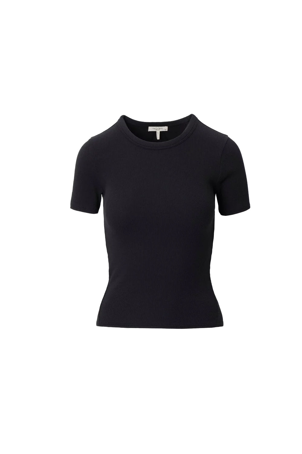 The Essential Ribbed Tee in Black