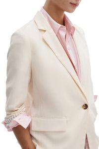 Jennie Linen Blazer in Ivory