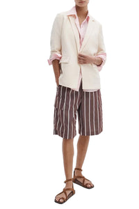 Jennie Linen Blazer in Ivory