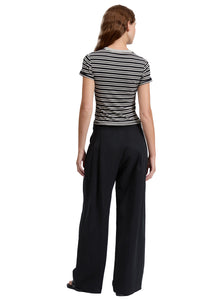 Luca Stripe Tee in Black Multi