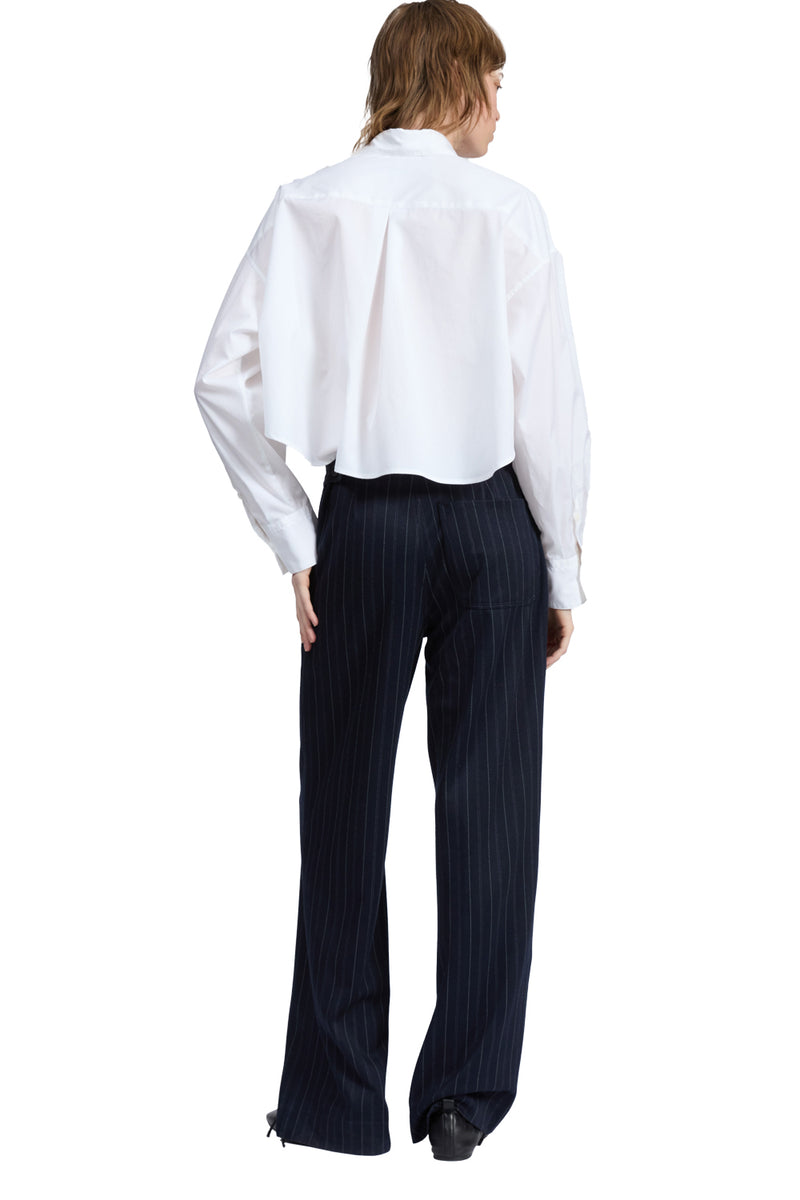 Marin Cropped Shirt in White
