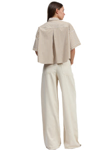 Marin Short-Sleeve Striped Shirt in Sea Stripe