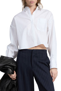 Marin Cropped Shirt in White