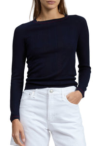 Teresa Rib Long Sleeve in Navy