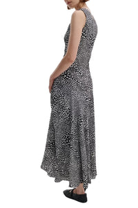 Sinead Printed Dress in Black Leopard