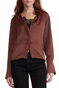 Venus Lace Cami Blouse in Umber