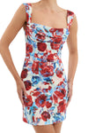 Fleurette Mini Dress in Red Poppy Fields Print
