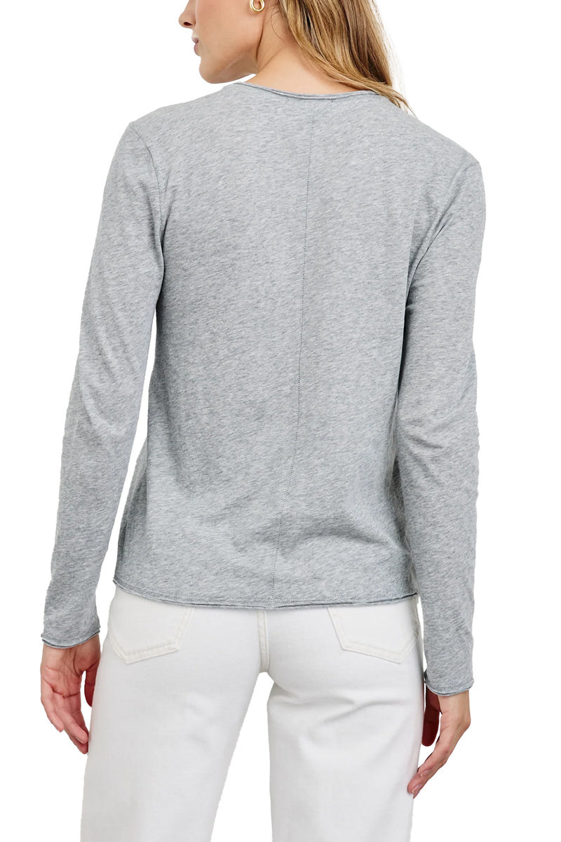 Long Sleeve Crew In Heather Grey