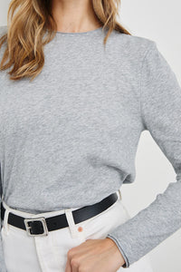 Long Sleeve Crew In Heather Grey
